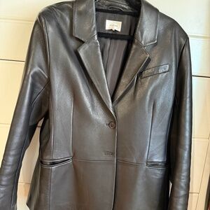 Frame leather blazer